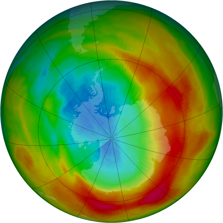 Antarctic ozone map for 12 October 1979